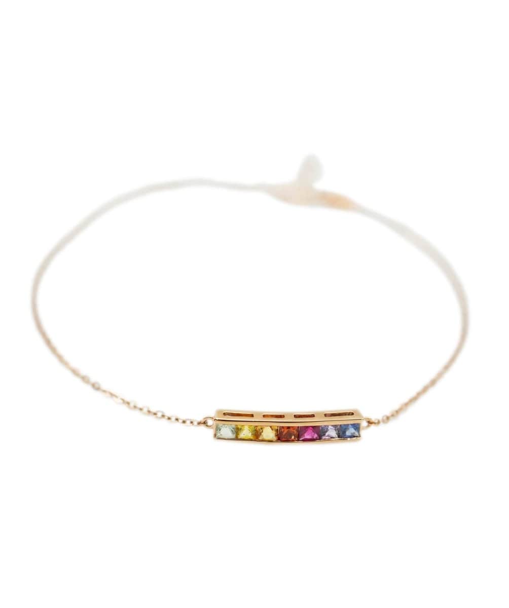 A multi-coloured sapphire bracelet AHL1025