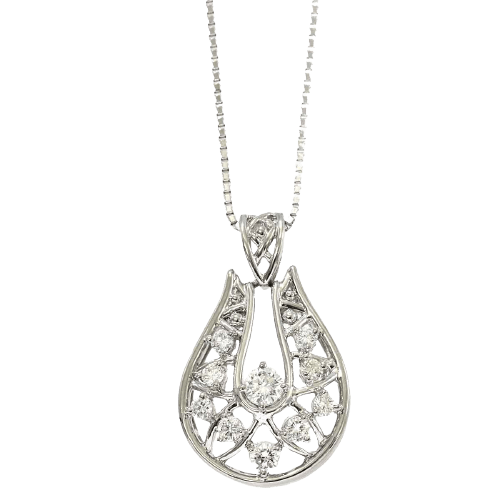 Luxury Promise Diamond 0.51ct Necklace 40cm Pt ASL8783