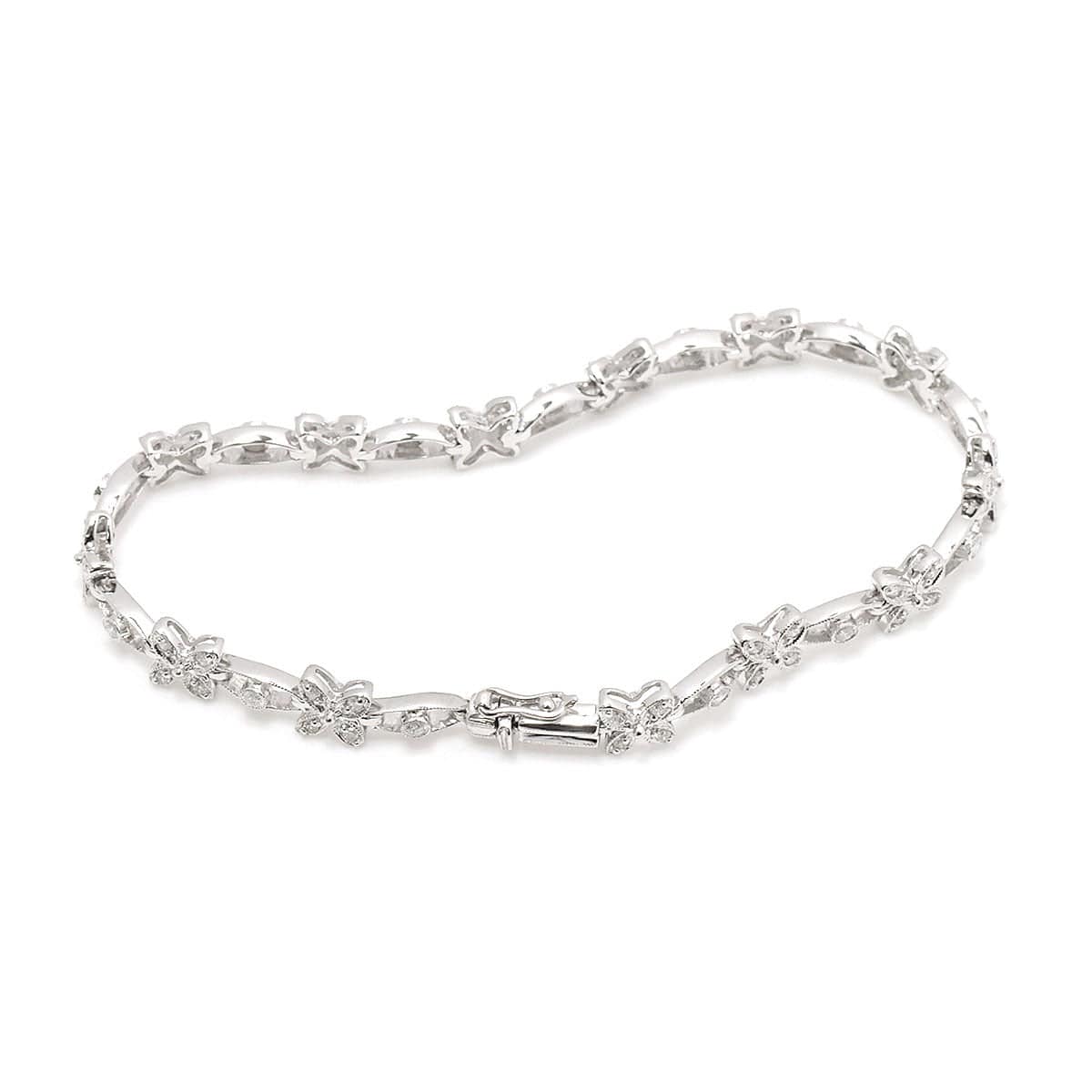 Luxury Promise Diamond 0.75ct K18 WG bracelet 16.5cm ASL8741