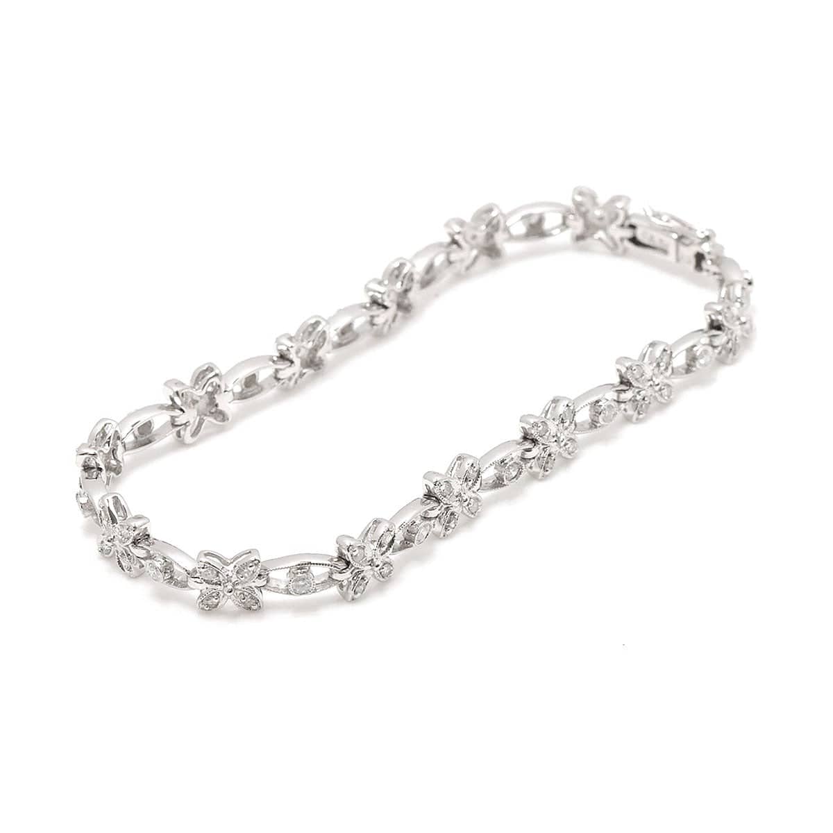 Luxury Promise Diamond 0.75ct K18 WG bracelet 16.5cm ASL8741