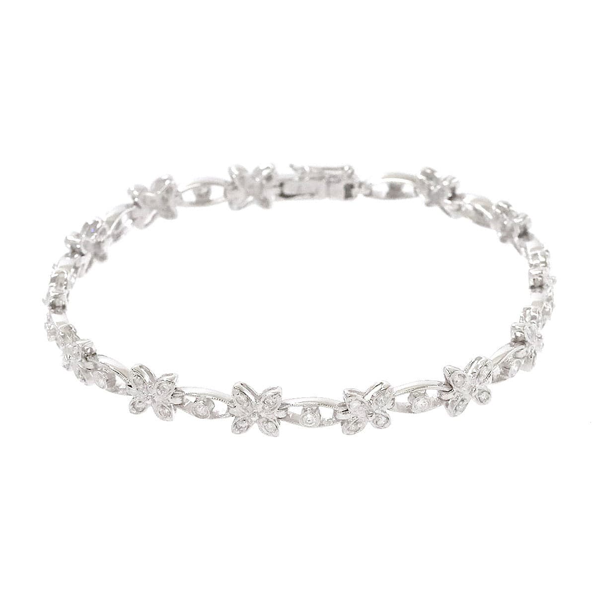 Luxury Promise Diamond 0.75ct K18 WG bracelet 16.5cm ASL8741