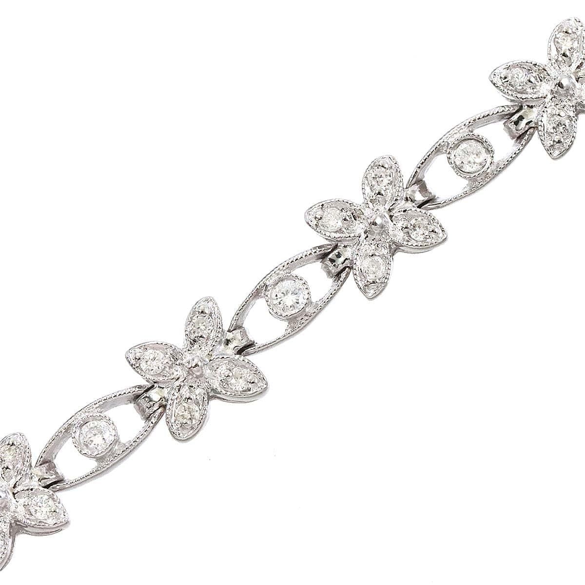 Luxury Promise Diamond 0.75ct K18 WG bracelet 16.5cm ASL8741