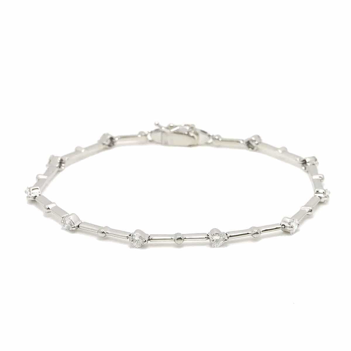 Luxury Promise Diamond 1.05ct Bracelet 17cm Pt Platinum Heart ASL8748