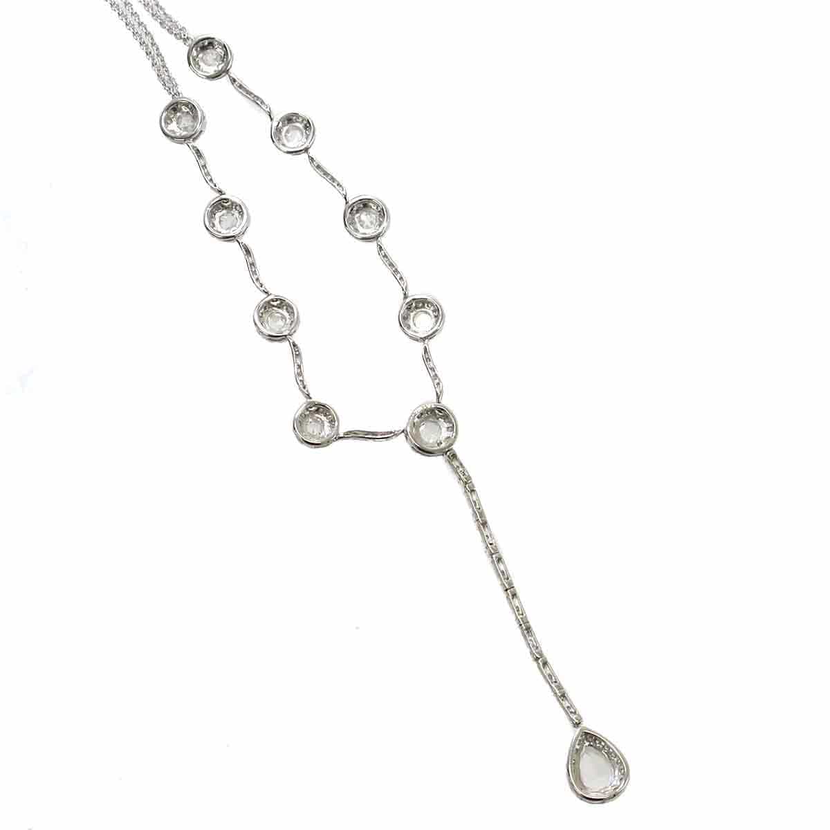 Luxury Promise Diamond 1.91ct/1.34ct Necklace 53cm K18 WG ASL8742