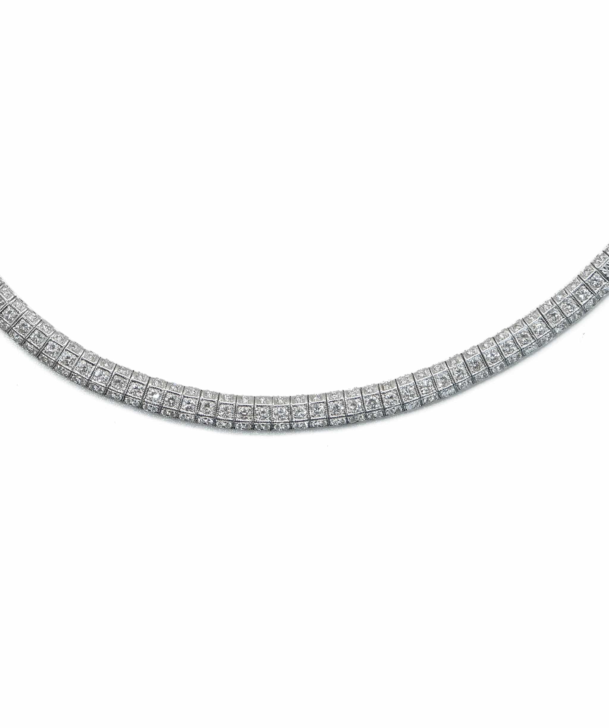 Luxury Promise Diamond 2.24Ct Necklace 39Cm K18 Wg 90184144 ASL8130