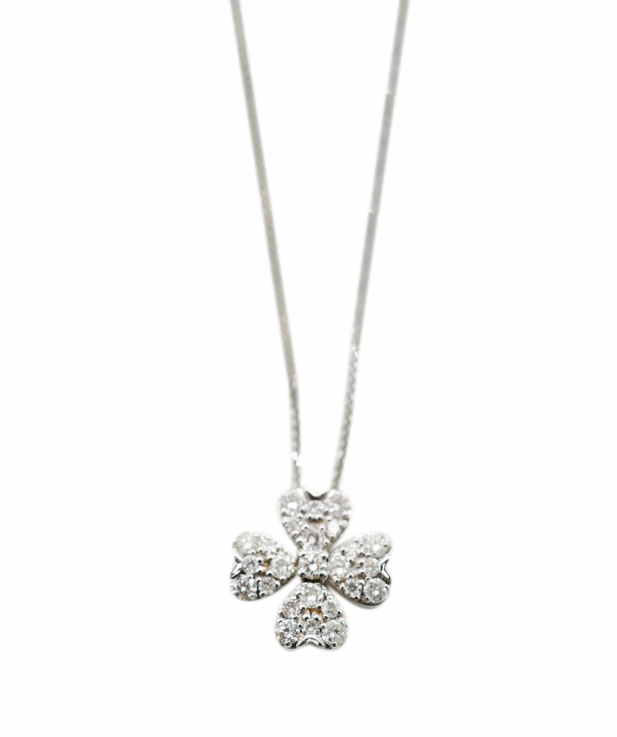 Luxury Promise Diamond clover pendant necklace AHC1479