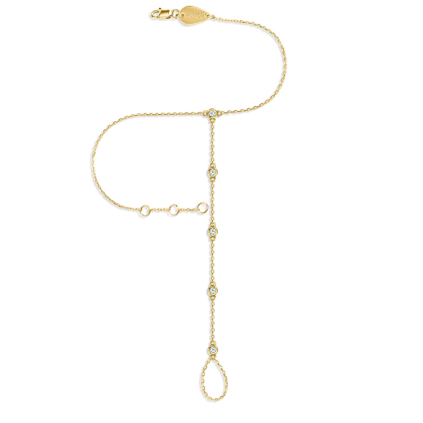 Luxury Promise Hand Chain Constellation Diamond Simple & 18K Gold - Yellow Gold ASC4525