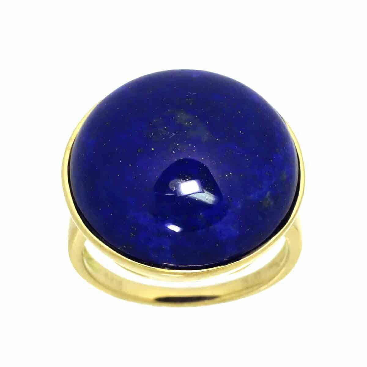 Luxury Promise Lapis Lazuli Ring 18K YG 750 size5.5-5.75(US) LP90196108 ASC4031