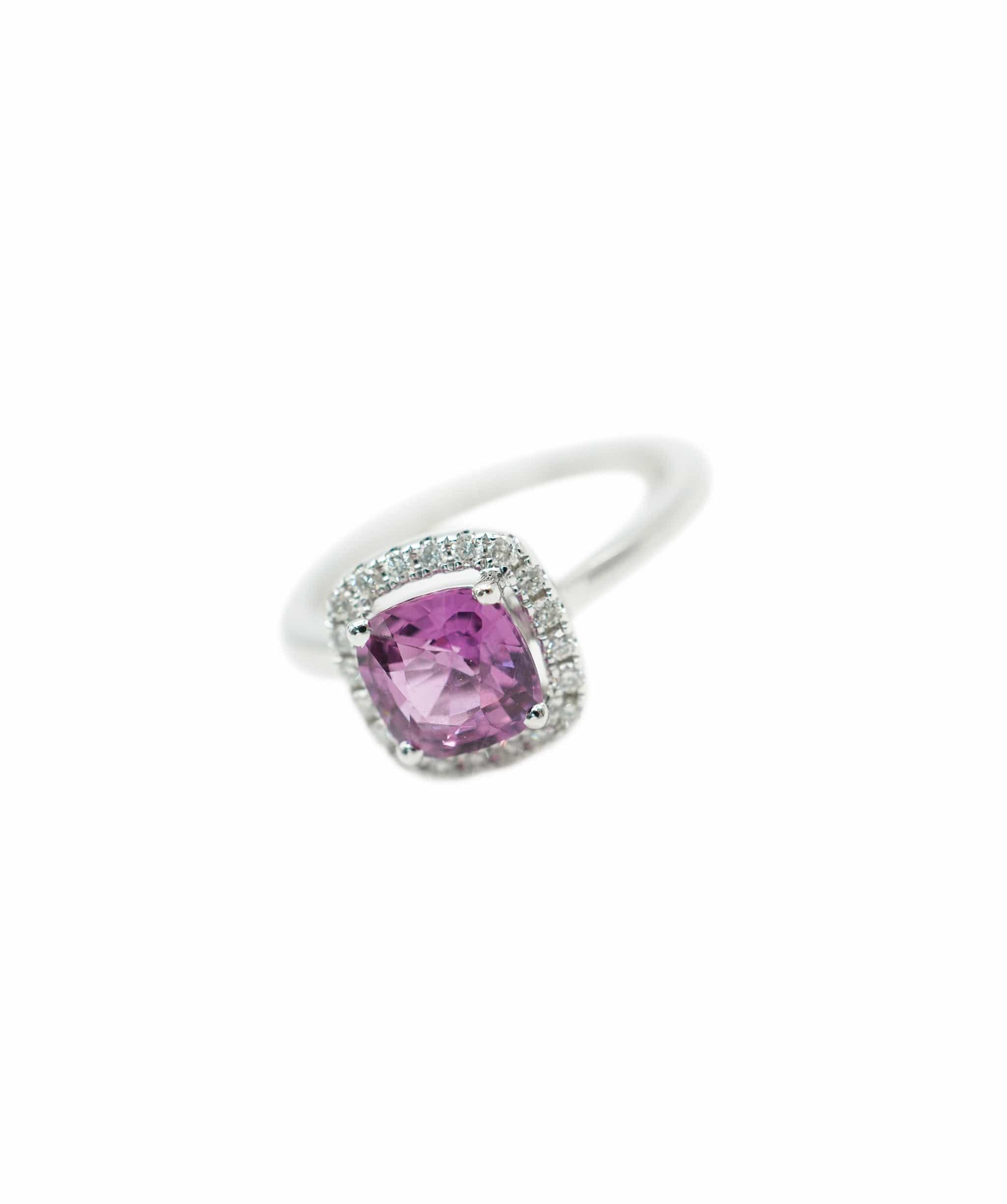 Luxury Promise Pink sapphire cluster ring AHC1625