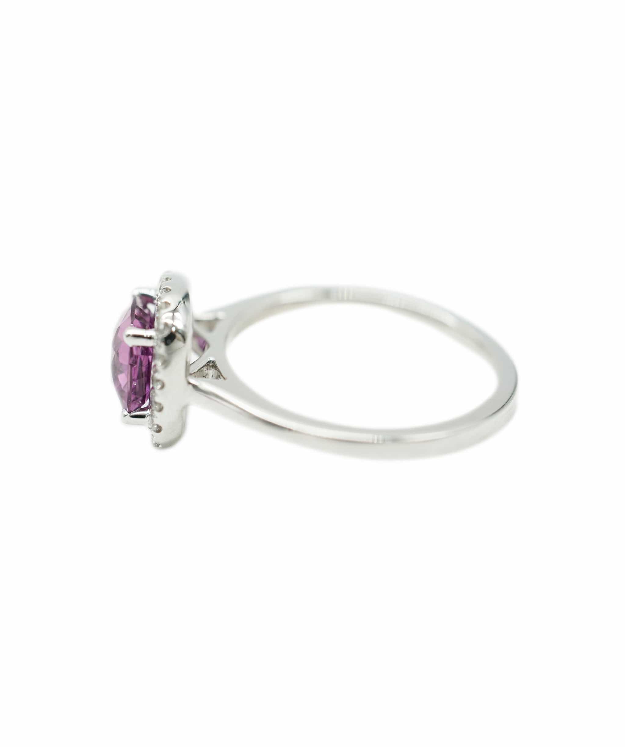 Luxury Promise Pink sapphire cluster ring AHC1625