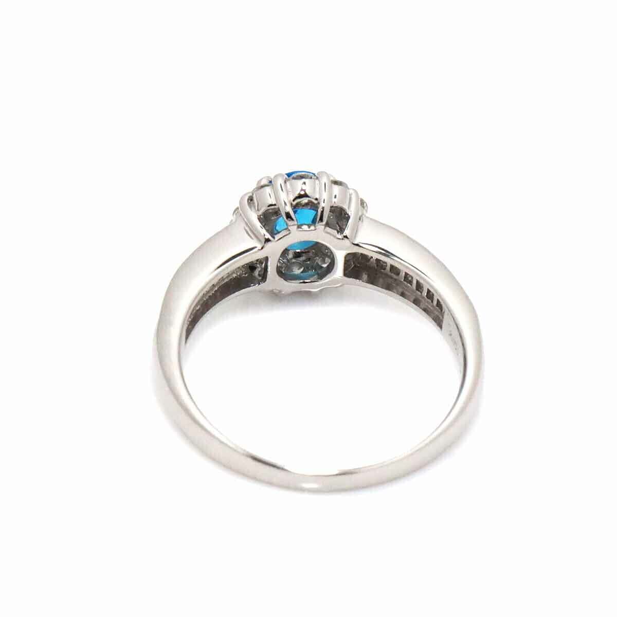 Luxury Promise Ring No. 11.5 Apatite 0.36ct Diamond 0.57ct Pt ASL8760