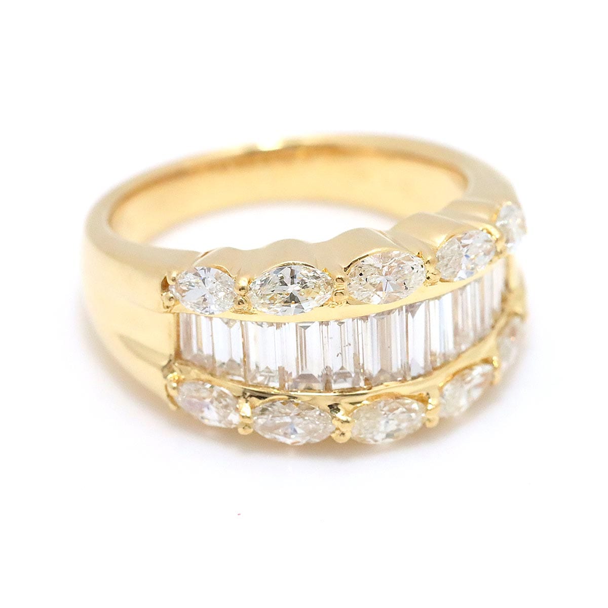 Luxury Promise Ring No. 11.5 Diamond 2.06ct K18 YG ASL8775