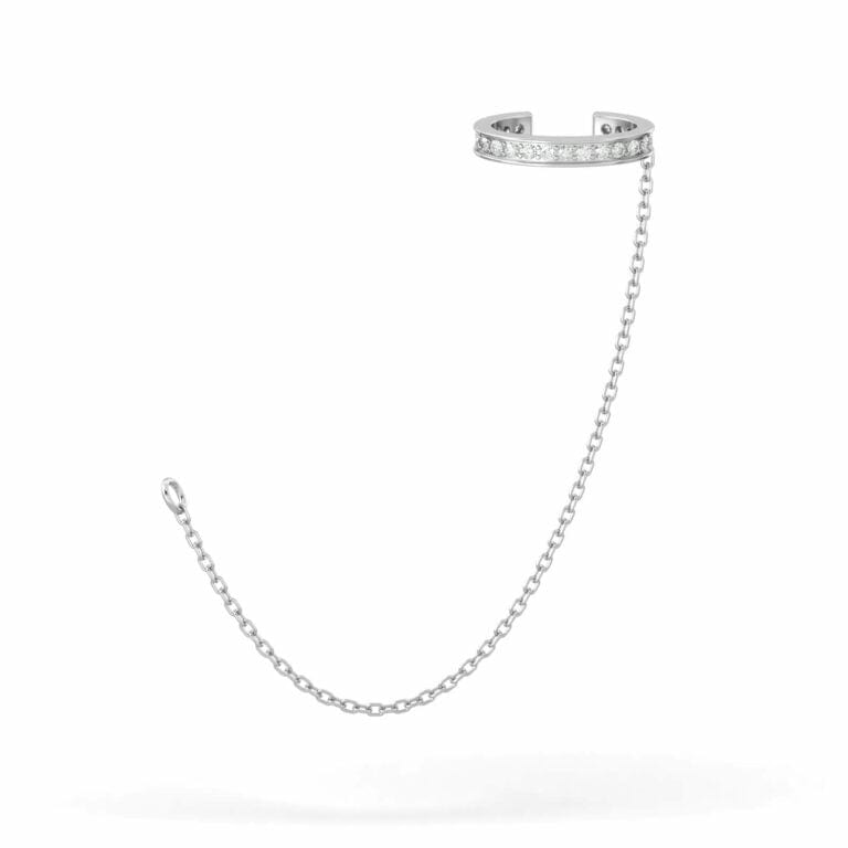 Luxury Promise Rope Earring White Gold ASC4516