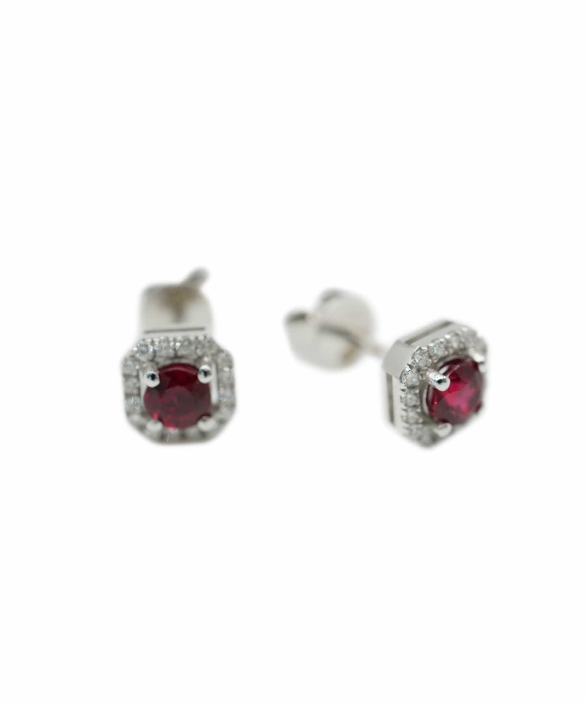 Luxury Promise ruby earring  ASL8407