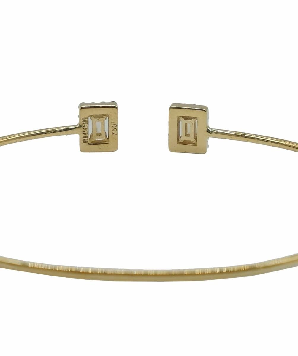 *Special order for IM* Baguette and billiant-cut diamond torc bangle in YG AHL1062