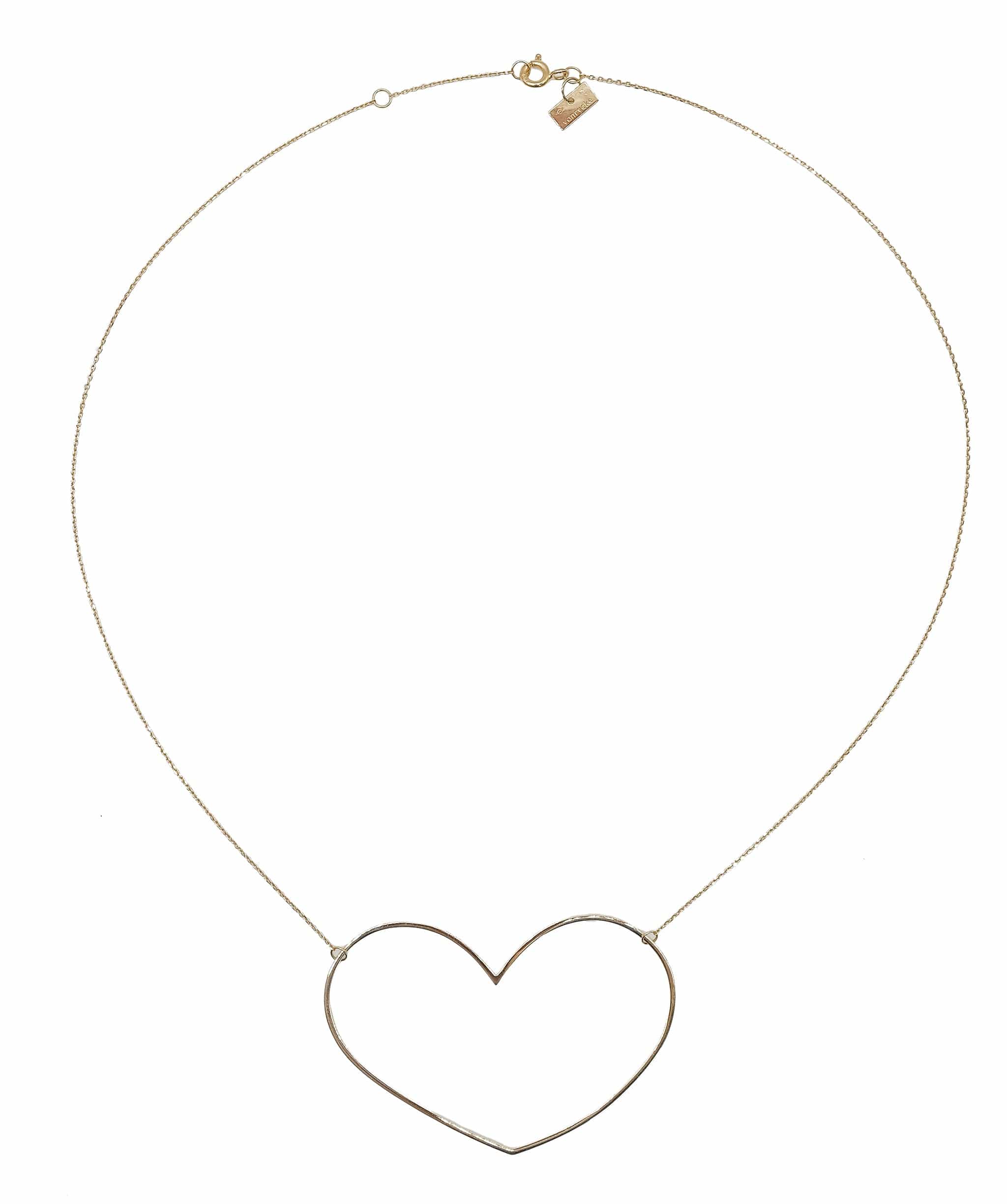 Luxury Promise VANRYCKE Heart Necklace 47cm K18 PG ASL8845