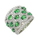 Luxury Promise Green Grossular Garnet 2.90ct Diamond 1.46ct Ring Pt 6.5-6.75(US) 90229014