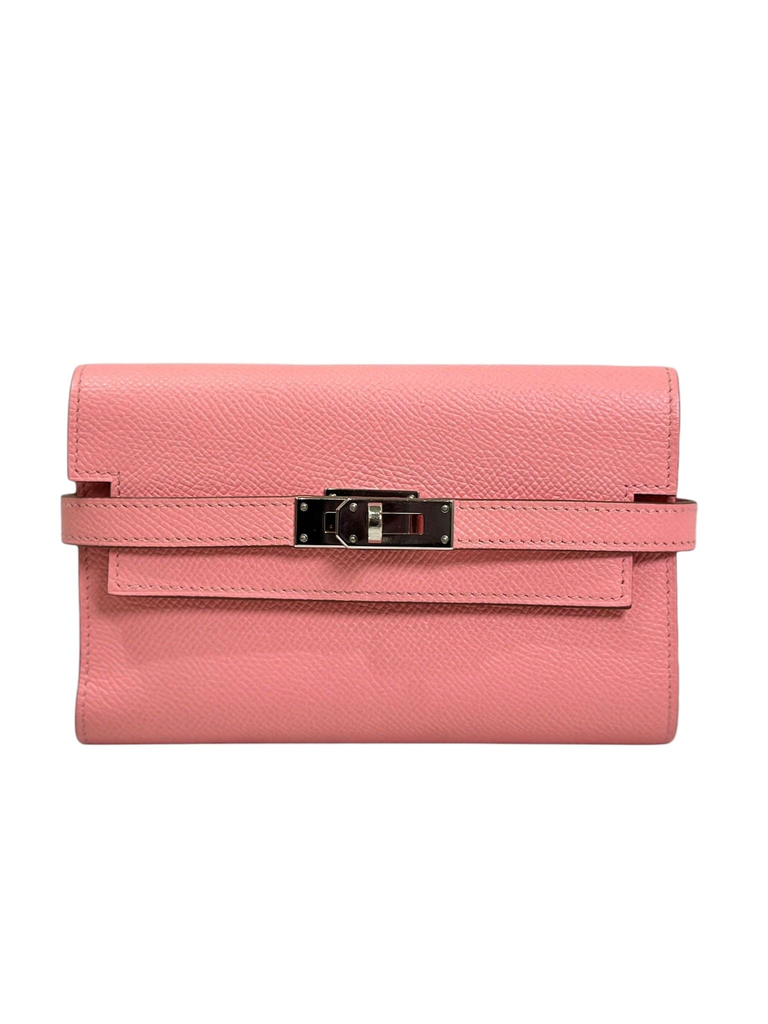 Luxury Promise Hermes Kelly Short Wallet in Pink