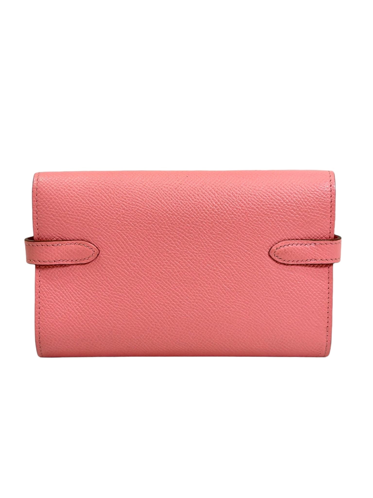 Luxury Promise Hermes Kelly Short Wallet in Pink