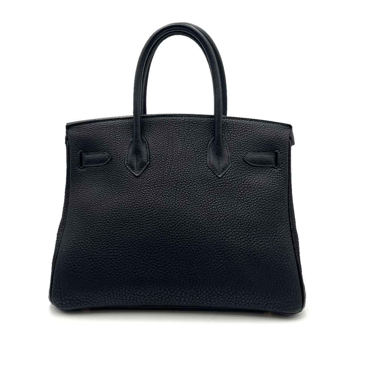 Luxury Promise HERMES BIRKIN 30 BLACK TOGO HAND BAG ▢G GHW 90234563