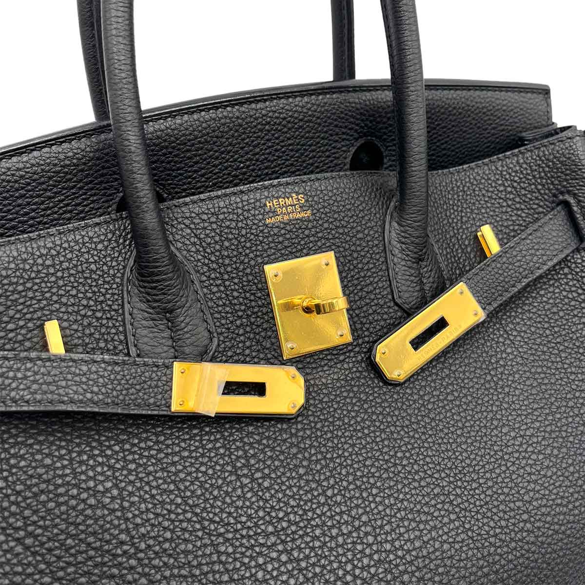 Luxury Promise HERMES BIRKIN 30 BLACK TOGO HAND BAG ▢G GHW 90234563