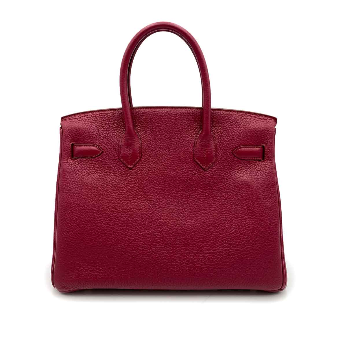 Luxury Promise HERMES BIRKIN 30 TAURILLON CLEMENCE RUBY HAND BAG SHW ▢N 90234625