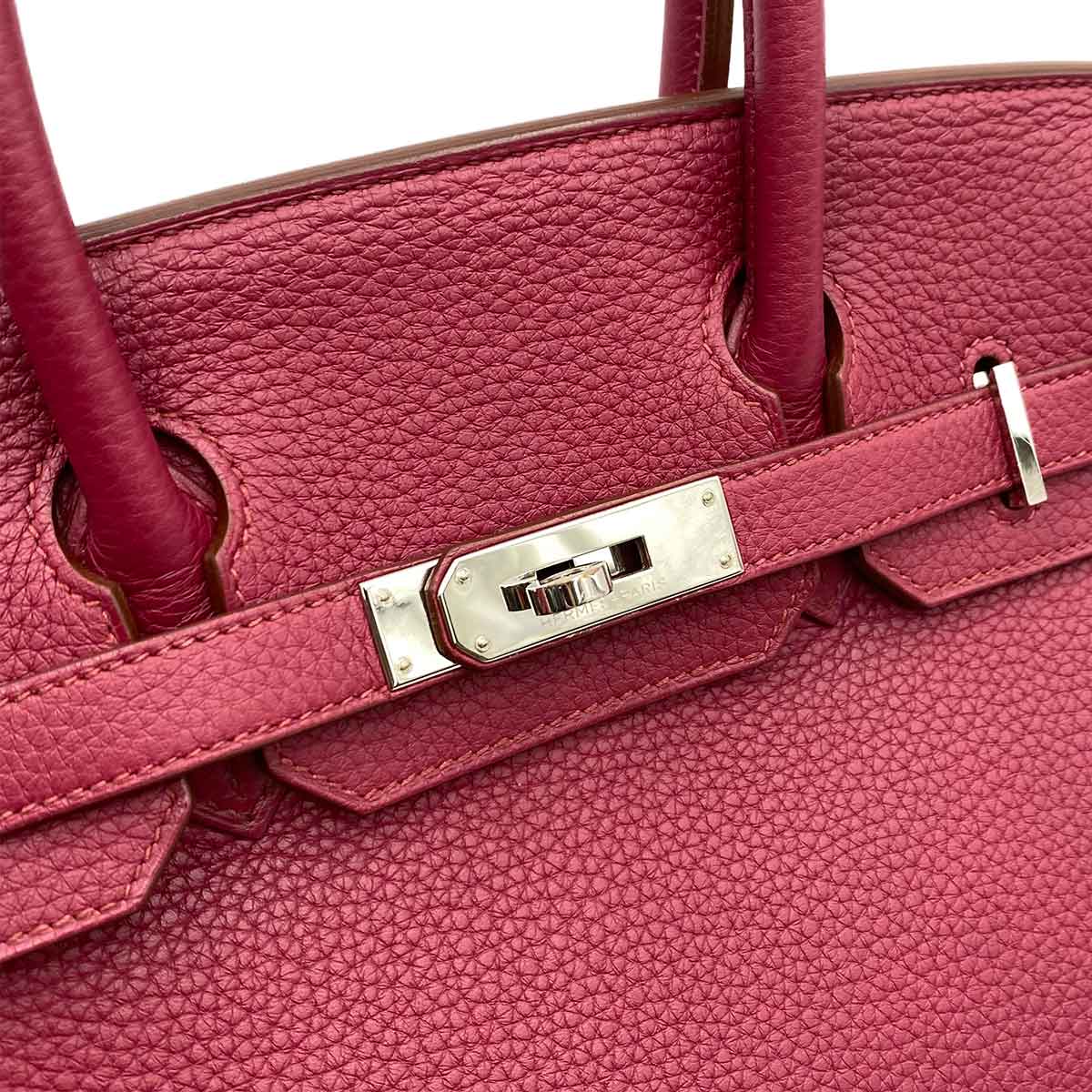 Luxury Promise HERMES BIRKIN 30 TAURILLON CLEMENCE RUBY HAND BAG SHW ▢N 90234625