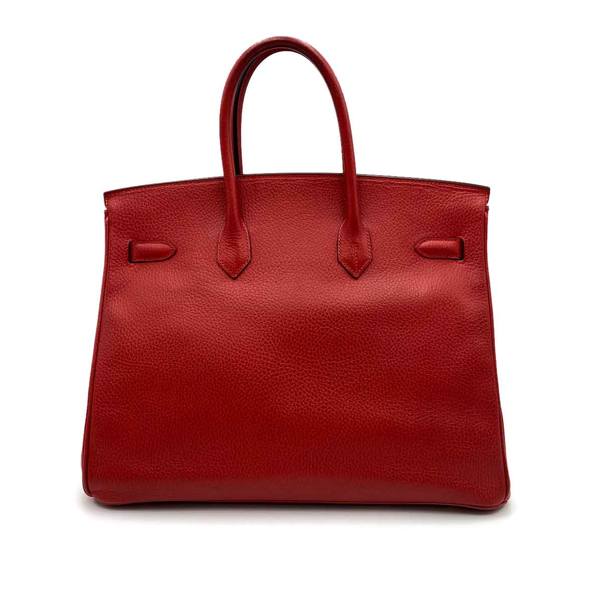 Luxury Promise HERMES BIRKIN 35 ROUGE VIF ARDENNES HAND BAG □B 90234560