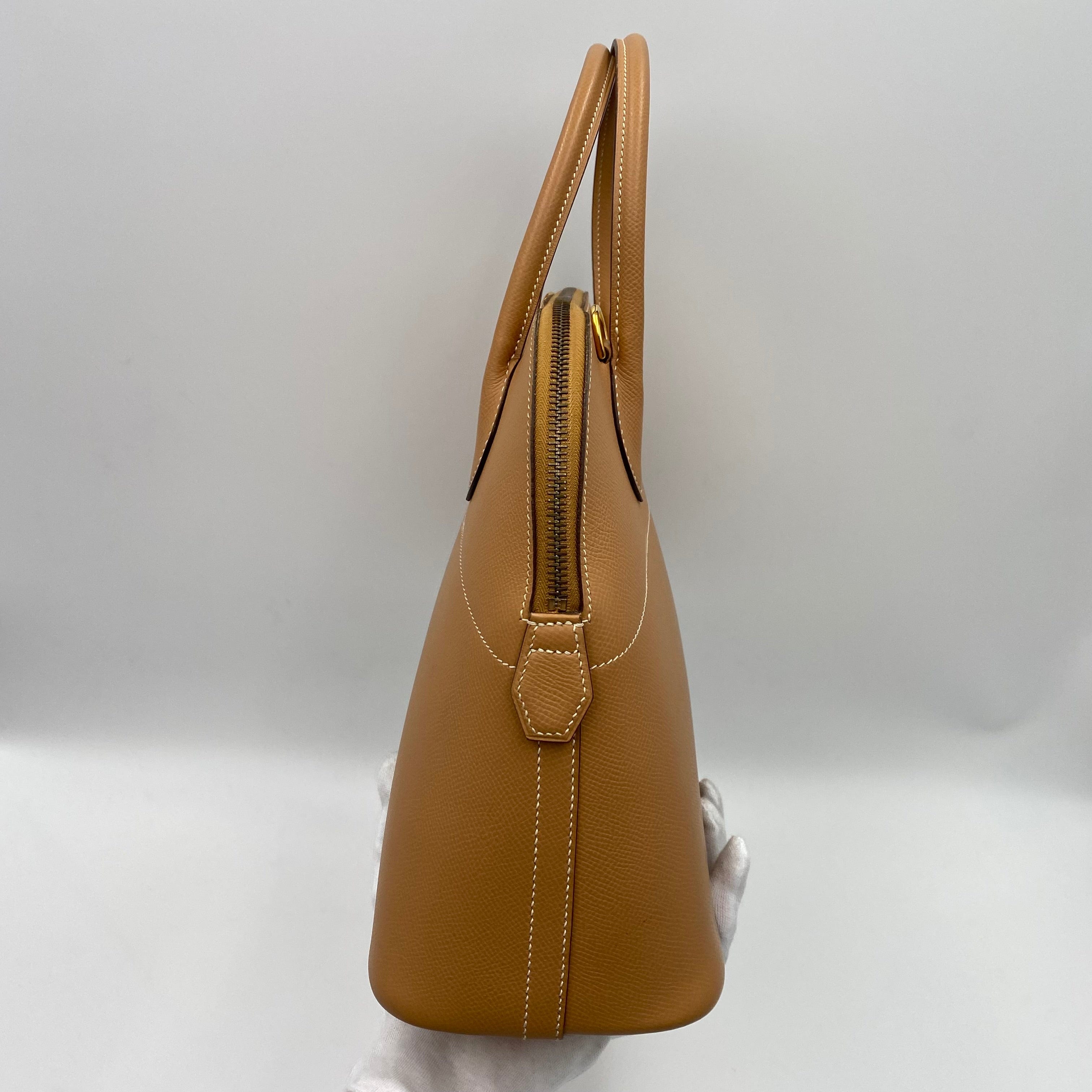 Luxury Promise HERMES BOLIDE 31 NATURAL COUCHEVEL HAND SHOULDER BAG □B 90220658