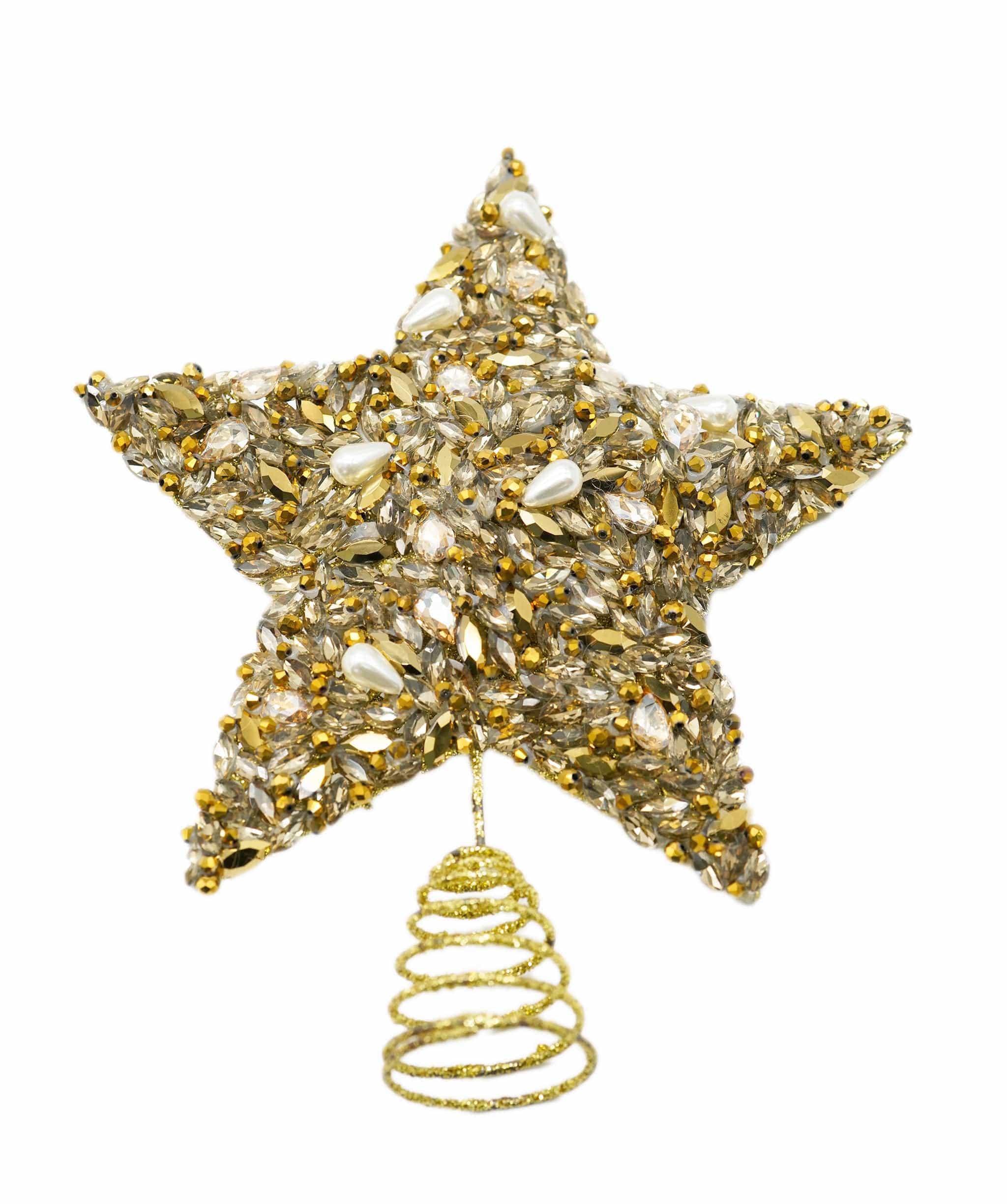 Luxury Promise Dark gold tree topper 21x24cm no battery lights ASC4579