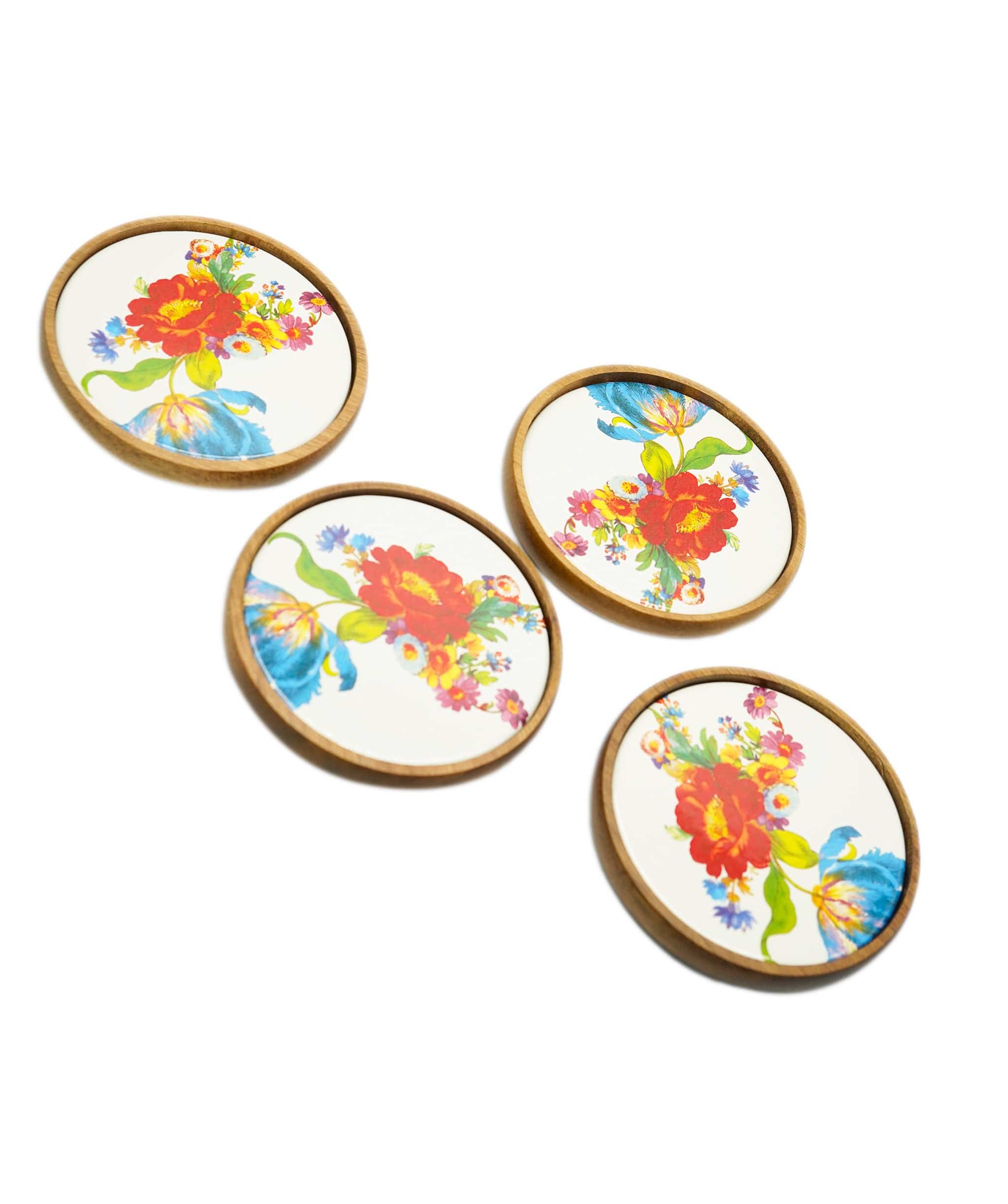 Luxury Promise Flower Market Coasters - Set of 4 ASL10113