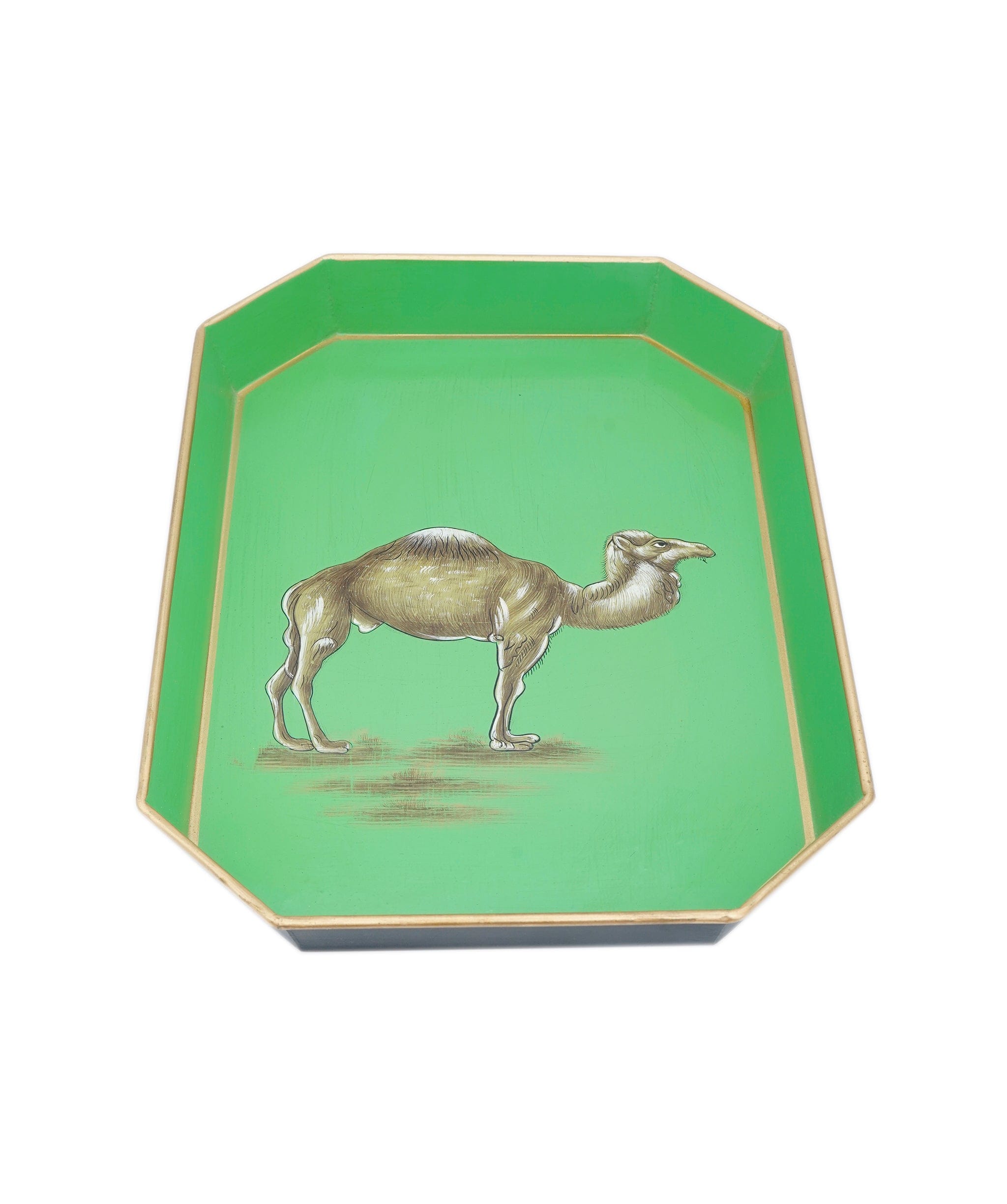 Luxury Promise Les Ottomans Camel hand-painted metal tray ASL9659