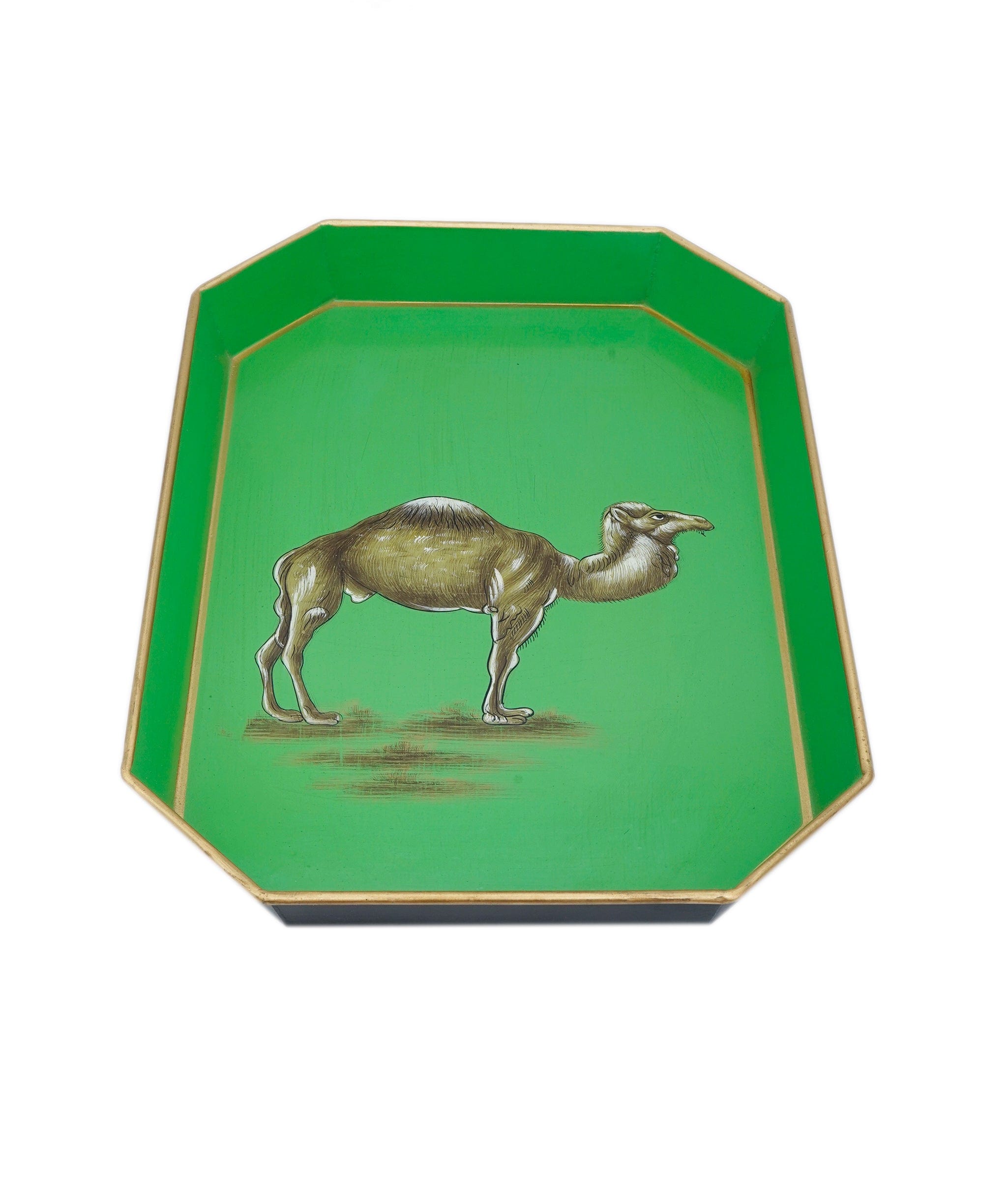 Luxury Promise Les Ottomans Camel hand-painted metal tray ASL9659