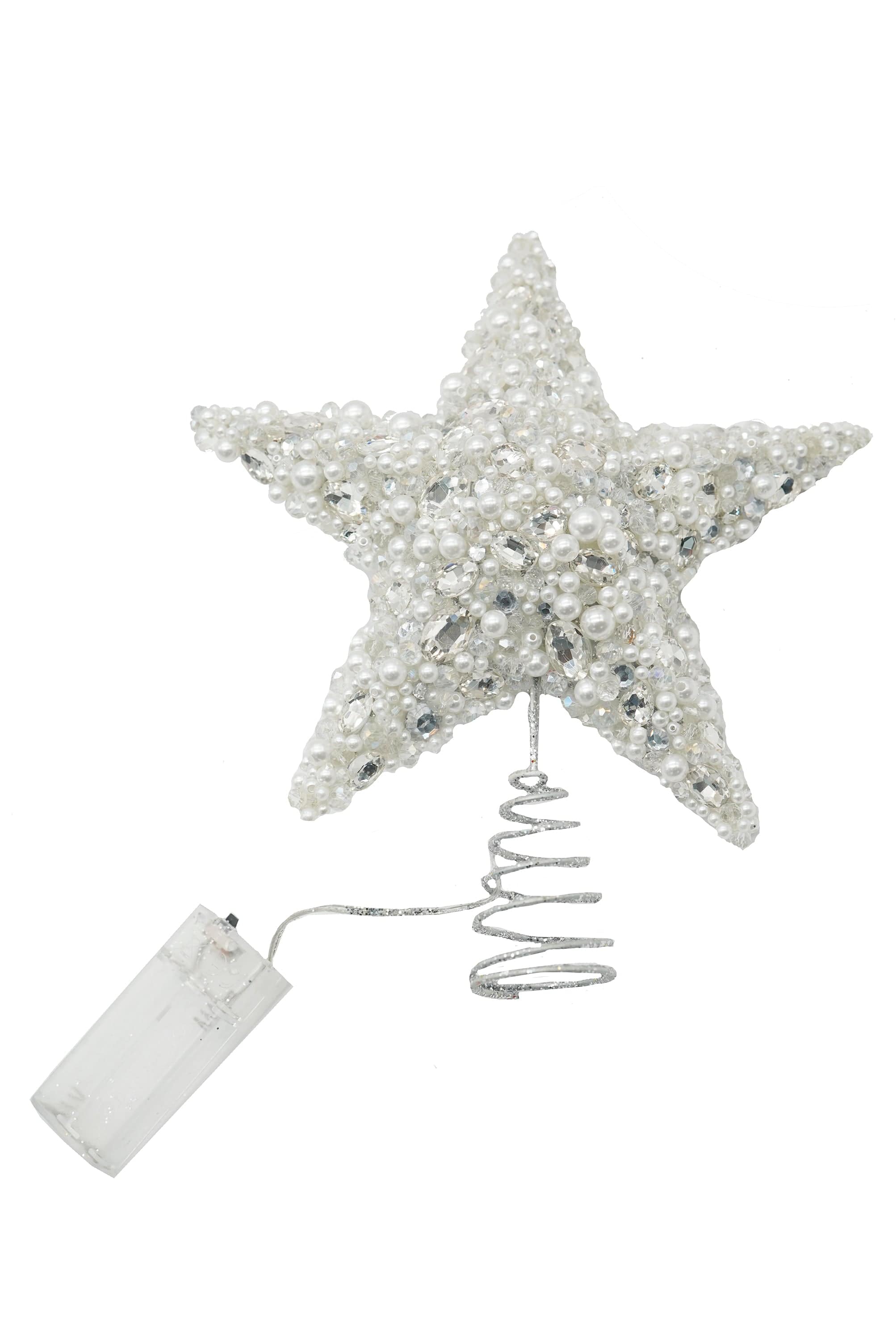 Luxury Promise Star tree toppper with battery lights 21x25cm ASC4580