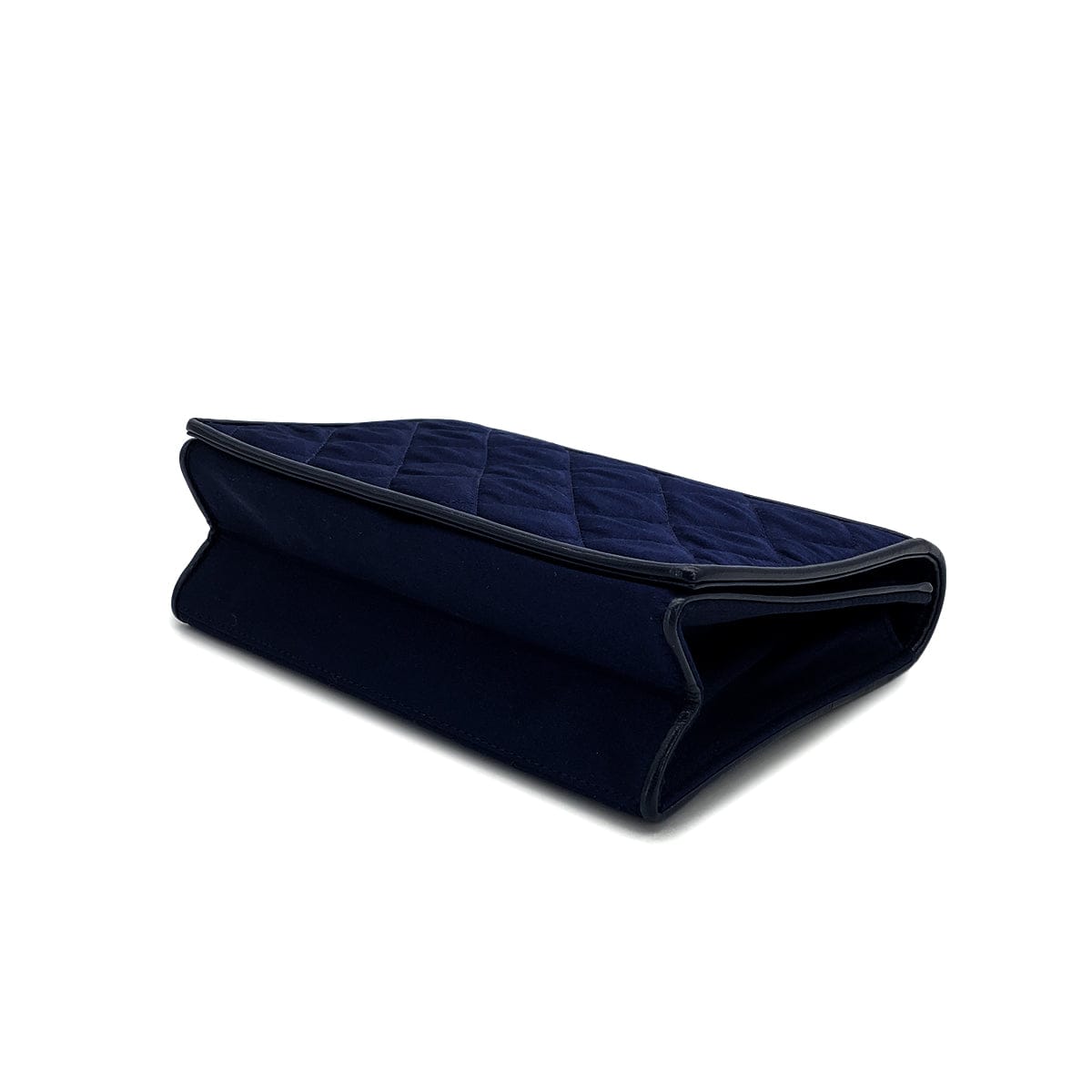 Luxury Promise Japan CHANEL VINTAGE COCOMARK MATELASSE CHAIN SHOULDER BAG NAVY SATIN LEATHER 90308987