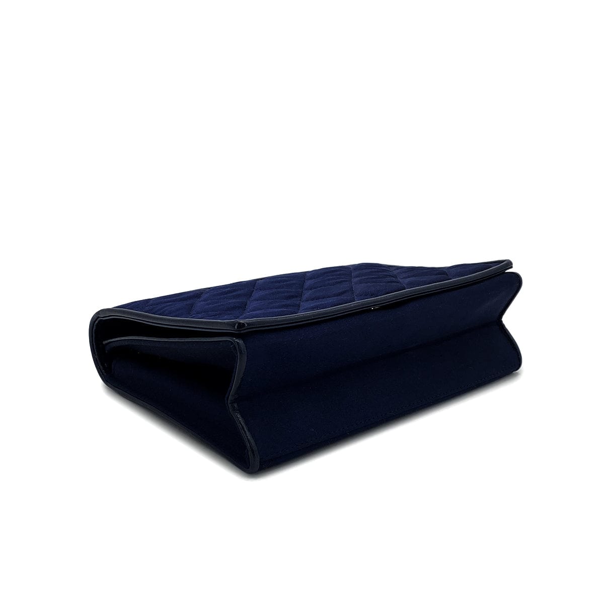 Luxury Promise Japan CHANEL VINTAGE COCOMARK MATELASSE CHAIN SHOULDER BAG NAVY SATIN LEATHER 90308987