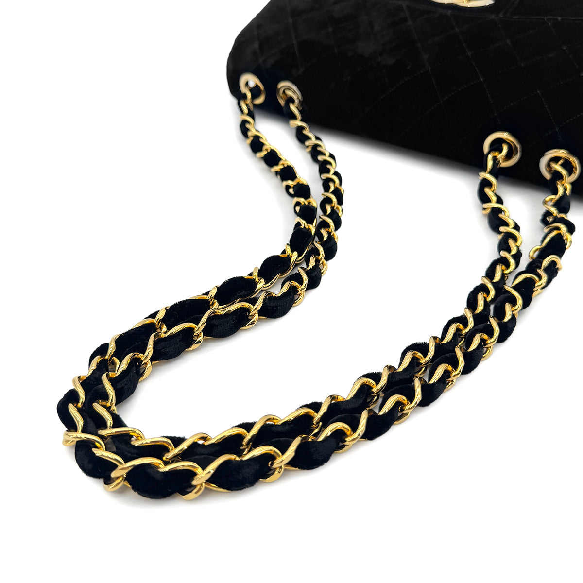 Luxury Promise Japan CHANEL VINTAGE JUMBO MATELASSE 30 CHAIN SHOULDER BAG BLACK VELOR 90283973