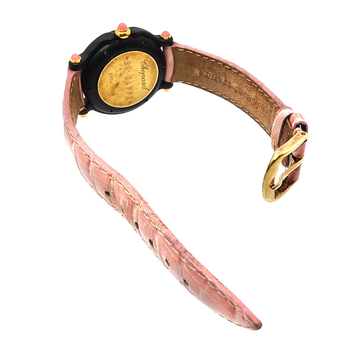 Luxury Promise Japan Chopard Be Happy Women's Watch, Limited Edition of 9,999 Pieces, 3-Piece Diamond, Pink Shell, Date, Quartz Watch, Chopard 90295715