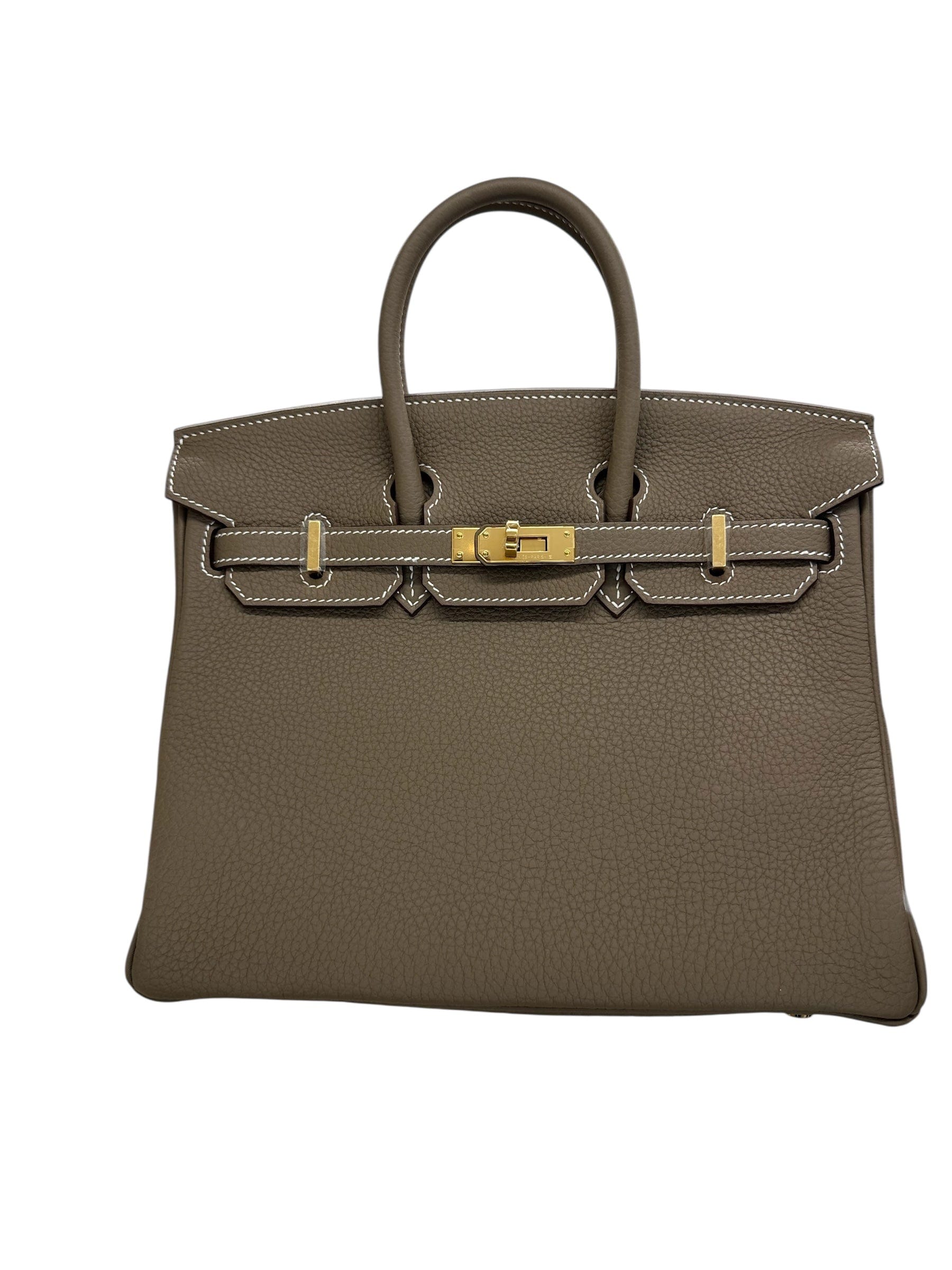 Luxury Promise Japan Hermes Birkin Etoupe 25 with GHW in Togo - B Stamp