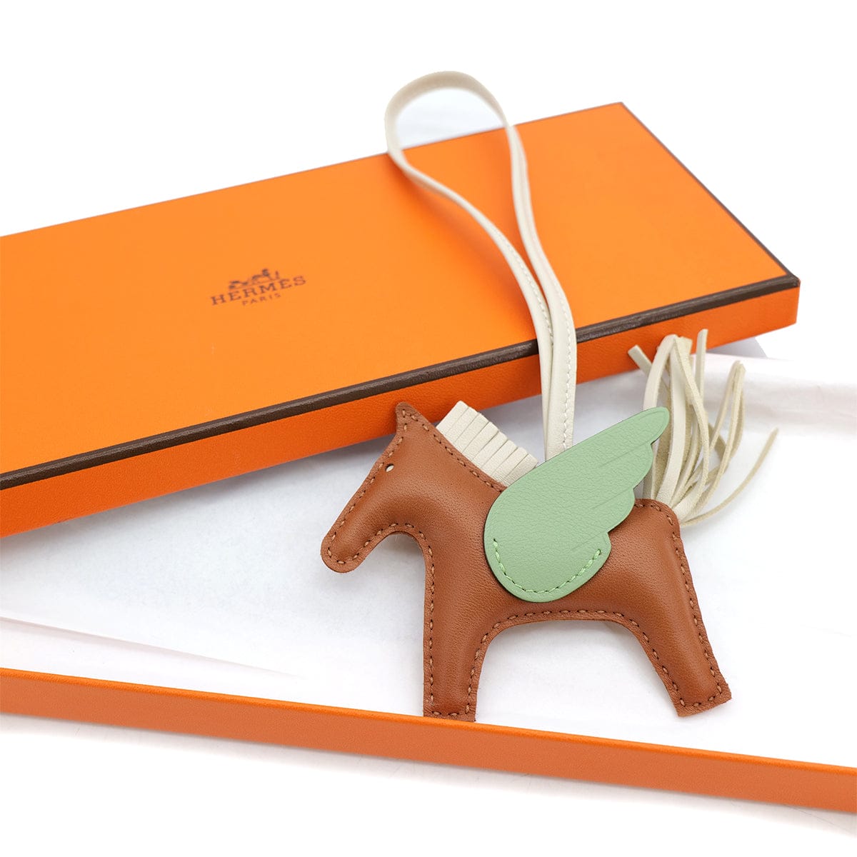 Luxury Promise Japan HERMES BAG CHARM RODEO PEGASUS PM GOLD CRAIE VERT CRIQUET B 90309187