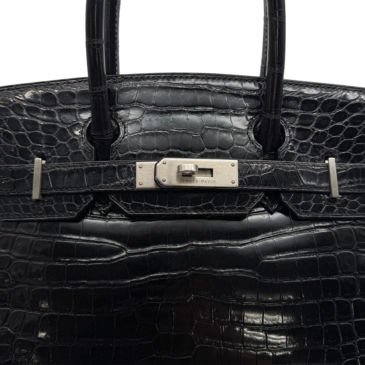 Luxury Promise Japan HERMES BIRKIN 30 BLACK POROSUS CROCODILE HAND BAG 2000 SQUARE D MATT HARDWARE 90314409