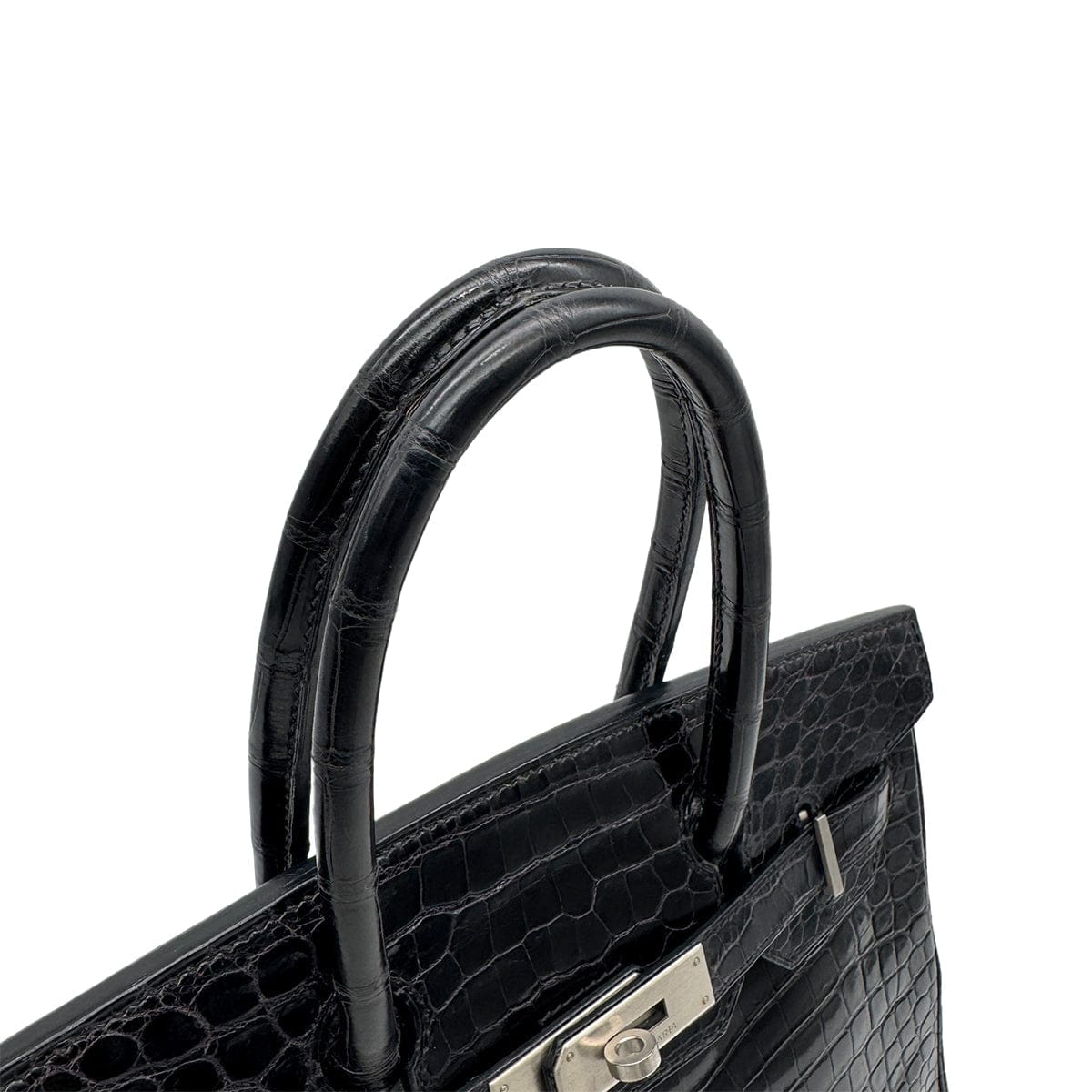 Luxury Promise Japan HERMES BIRKIN 30 BLACK POROSUS CROCODILE HAND BAG 2000 SQUARE D MATT HARDWARE 90314409