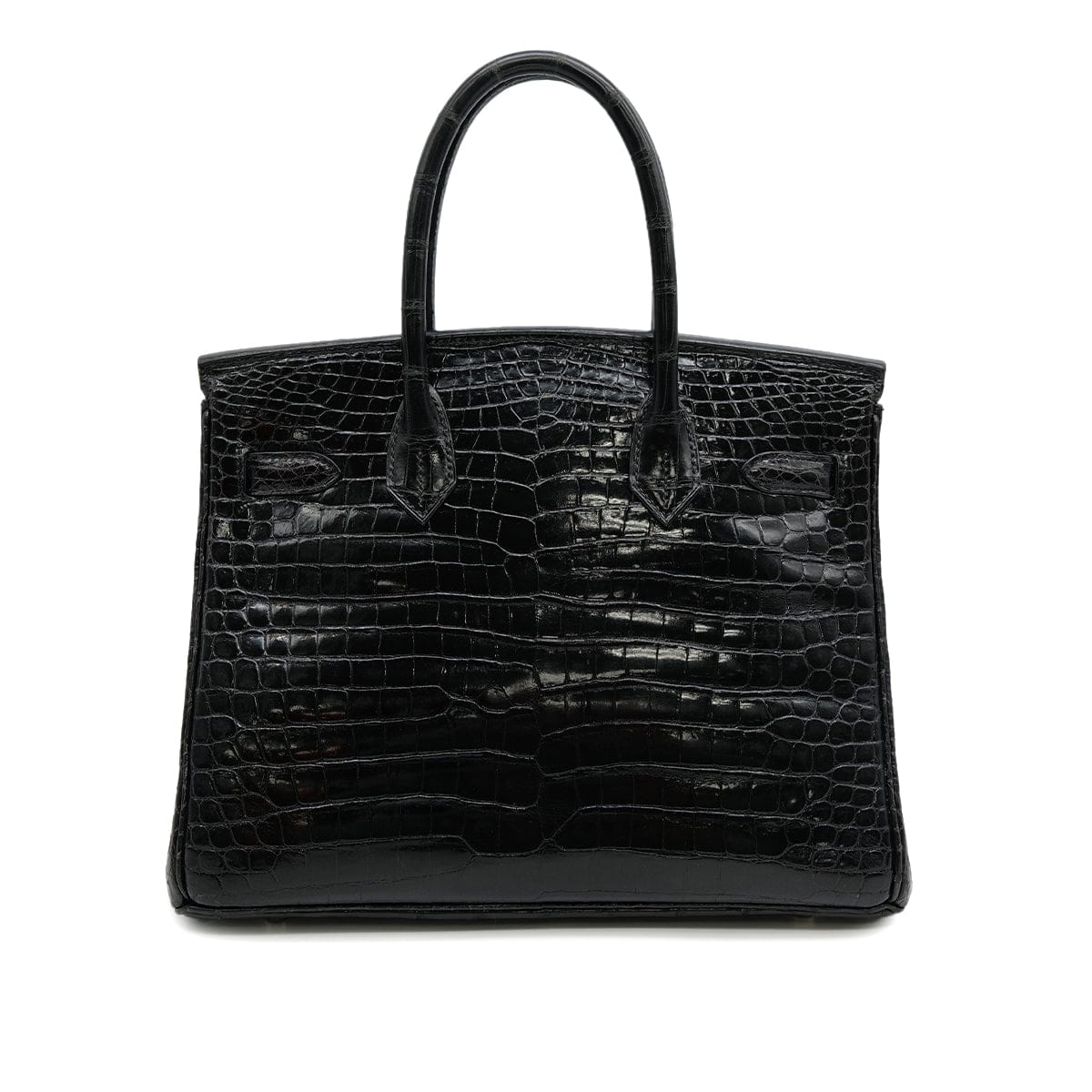 Luxury Promise Japan HERMES BIRKIN 30 BLACK POROSUS CROCODILE HAND BAG 2000 SQUARE D MATT HARDWARE 90314409