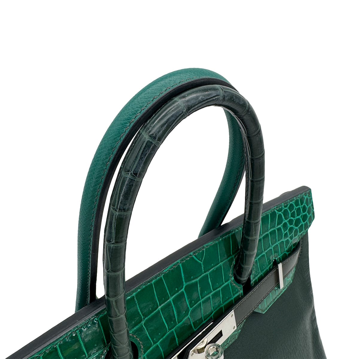 Luxury Promise Japan HERMES BIRKIN 30 PATCHWORK VERT FONCE VERT EMERALD VERT TITIEN MALACHITE ROSE AZALEE CROCODILE POROSUS CHEVRE TAURILLON CLEMENCE EPSOM EVERCOLOR SWIFT BOX CALF HAND BAG 2018 C PALLADIUM HARDWARE 90313338