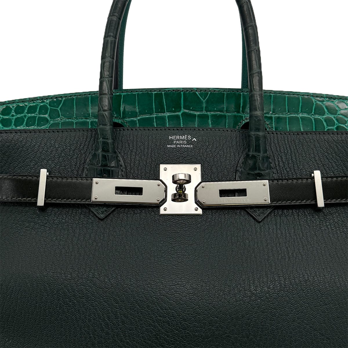 Luxury Promise Japan HERMES BIRKIN 30 PATCHWORK VERT FONCE VERT EMERALD VERT TITIEN MALACHITE ROSE AZALEE CROCODILE POROSUS CHEVRE TAURILLON CLEMENCE EPSOM EVERCOLOR SWIFT BOX CALF HAND BAG 2018 C PALLADIUM HARDWARE 90313338