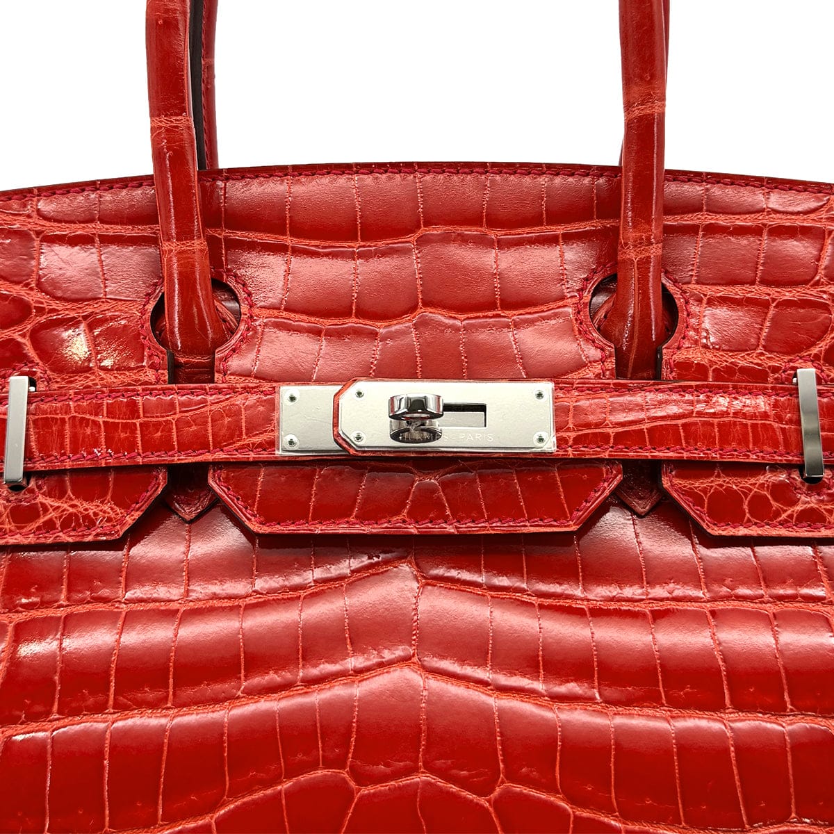 Luxury Promise Japan HERMES BIRKIN 30 ROUGE INDIEN CROCODILE NILOTICUS HAND BAG 2015 T STAMP PALLADIUM HARDWARE 90312608