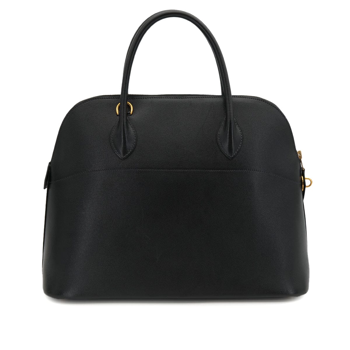 Luxury Promise Japan HERMES BOLIDE 35 BLACK VEAU GULLIVER HAND SHOULDER BAG 1994 CIRCLE X GOLD HARDWARE 90323091