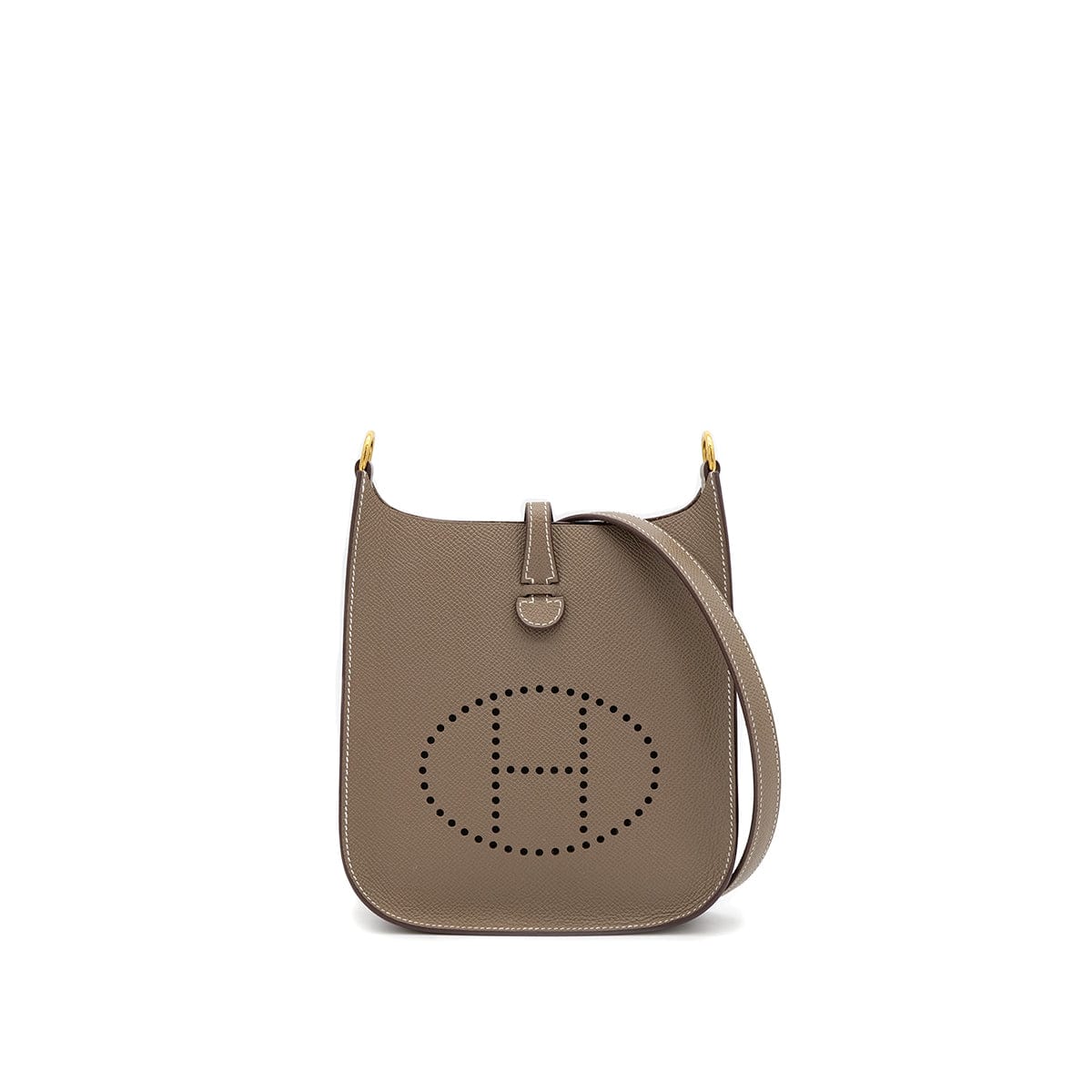 Luxury Promise Japan HERMES EVELYNE SELLIER TPM ETOUPE VEAU EPSOM SHOULDER BAG W 90306848