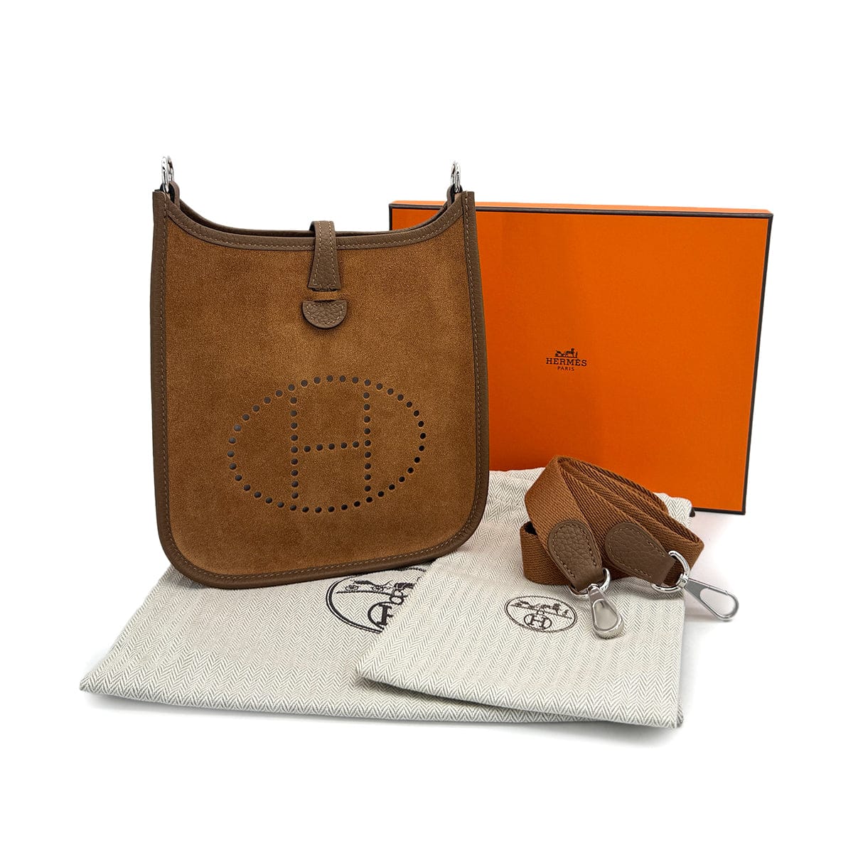 Luxury Promise Japan HERMES EVELYNE TPM AMAZON GOLD ALEZAN GRIZZLY SHOULDER BAG 2024 W STAMP 90313417