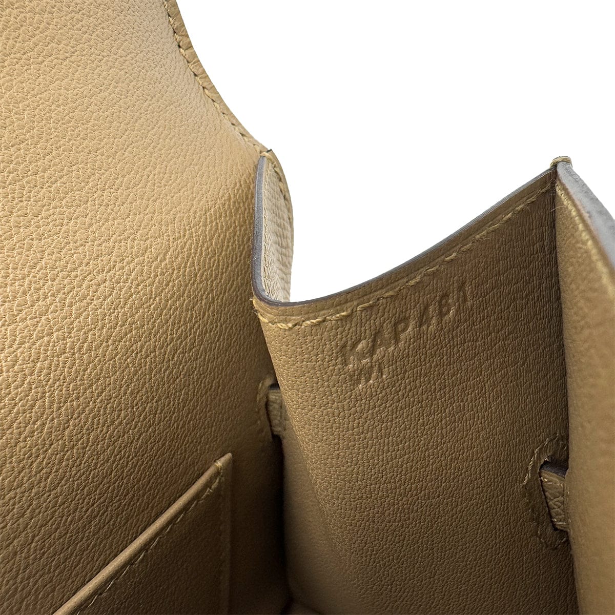 Luxury Promise Japan HERMES KELLY 20 SELLIER EN DESORDRE POUSSIERE EPSOM SHOULDER BAG 2025 K STAMP GOLD HARDWARE 90316883